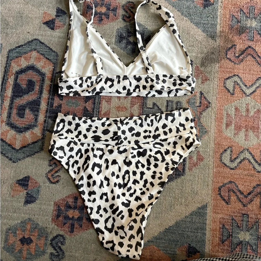 Aerie Black and White Animal Print Bikini - Picture 3 of 3
